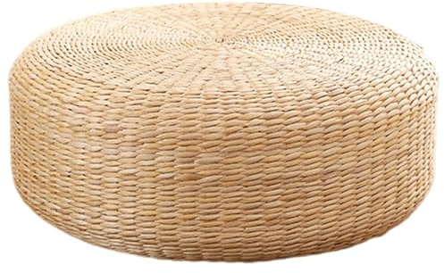 Tatami-Bodenkissen, natürlich gewebt, 40, 6 cm, Bodenkissen für sitzende Buddha-Meditation, Sitzkissen, bequeme Kissen für Erwachsene, Wohnzimmer