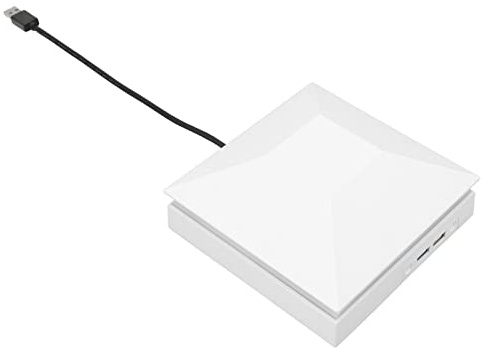 Ouitble Ventilateur de Refroidissement pour Console 12W, 3 Vitesses de Vent, réglable au Toucher, Anti-poussière, Ports USB, lumières LED pour série X ABS Noir (Blanche)