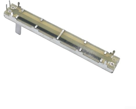 Audio Slide Potentiometer 75 mm Länge 60 mm Federweg 15 mm Schaft mit Fiberglas-Basis für Mischpulte (B10K)