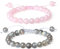 COAI Bracelets Pierres Véritables Quartz Rose Labradorite Cordon Ajustable