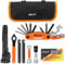 Bicycle Repair Bag & Bicycle Tire Pump, Home Bike Tool Portable Patches Fixes, Fixe, Inflator, Maintenance for Camping Travel Essentials Tool Bag Bike Repair Tool Kit Safety Emergency All in One Tool