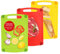 Coolinato – Schneidebrett Kunststoff Bunt 3er Set 29x20cm – Schneidbrett antibakteriell mit Saftrille, Rutschfesten Ecken & Griff - 3 Farben für hygienische Trennung – Spülmaschinenfeste Küchenbretter