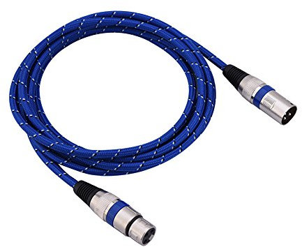 XLR Cables Macho a Hembra 1/1.8/3/5/10/15/20m Micro Cable de Plomo Mini XLR 3Pin Cable de Audio balanceado XLR/Mic Patch Cable para Amplificadores Micrófonos Mezclador (3m)