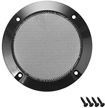 sourcing map 3 Altavoz Rejilla Malla Decorativa Círculo Woofer Guardia Protector Cubierta Audio Accesorios Negro