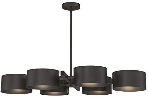 Westinghouse iluminación 63688 Lámpara de araña para interiores Zaro de seis brazos, acabado en hierro