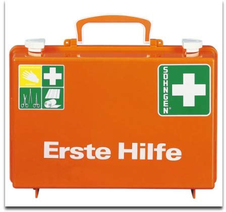 Erste Hilfe Koffer 126-teilig mit Füllung Söhngen 20 Jahre Haltbar DIN 13169 von MBS-FIRE®