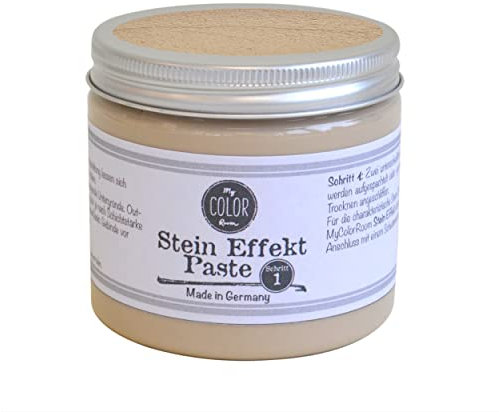 My COLOR Room Stein-Effekt (Sepia, 190 ml) Steinoptik Effekt Paste zum Basteln - Steinfarben wetterfest - Effektfarbe für Deko Innen und Außen Made in Germany