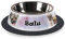 Tiernapf mit Wunschnamen 2-teilig Edelstahl inkl. Antirutschmatte Hundenapf personalisiert (Mops-Pug)