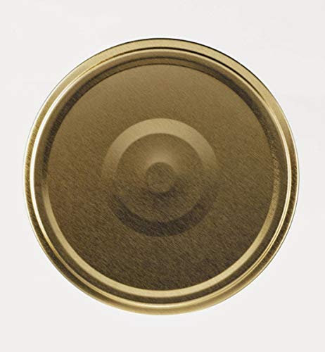 Lot de 24 capsules couvercles bouchons 66 mm dorées Stérilisables avec Flip pour pots et bocaux en verre - IRIOS -
