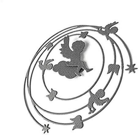 YunTrip Stanzformen für Kartenherstellung, Engelwolke, Ring, Metall, Stanzschablone für DIY Scrapbooking, Album, Prägung, Foto, Basteln, Papierkarten, dekorative Bastelarbeiten