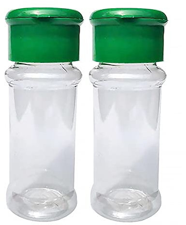 JJSCHMRC Salt and Pepper Shaker, Mini Camping Salt & Pepper Shakers, To Go Salt and Pepper Pots for Picnic Work Lunch Box Powder&Other Coarse Spices, 100ml Each(Green)