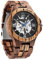 Holzuhr für Männer und Frauen, stilvoller Chronograph, Militär, lässiger Kalender, Holz-Uhren, Mechanisch – schwarzes Zifferblatt, Stilvolle, mechanische Holzuhr