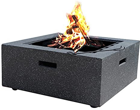 MNSSRN Brasero Grill, Bol extérieur carré Chauffage au Charbon de Bois brasero carré Chauffant Table à thé poêle Cour décoration de l'hôtel