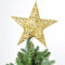 TinaDeer Weihnachtsbaum Stern Spitze Weihnachten Baumspitze - Weihnachtsbaumspitze Stern Glitzernden - Christbaumspitze Weihnachtsstern für weihnachtsbaumschmuck Party Dekoration (Gold, 15×12cm)