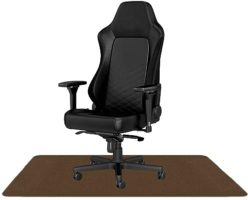 Arthome 90x140cm Tappeto Sedia Ufficio,Tappetino di Protezione Per Pavimenti in PVC,Antiscivolo e Resistente all'usura, Adatto a Pavimenti in Legno e Piastrellati(Marrone)