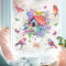 WandSticker4U®- Fensterbilder Sommer selbstklebend VOGELHAUS & BLÜTEN I Fensteraufkleber Fenstersticker Vögel Kinderzimmer Wohnzimmer Bad Küche Fensterdekoration wiederverwendbar