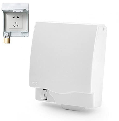 Lipfer Wall Switch Socket Protection Box Lockable 86 Type Splashproof Box Waterproof Dustproof Switch Cover Protector