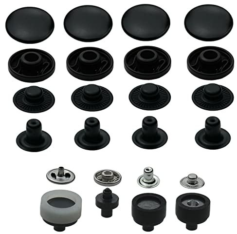 S-Feder Druckknöpfe 15 mm + passendes ISTA TOOLS Werkzeug kompatibel mit Prym Vario-Zange, Snaps Buttons Metallknöpfe rostfreie Knöpfe S-Federverschluss (20 Stück)