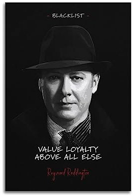 ELedvb The Blacklist Art Poster Raymond Reddington, Leinwand-Poster, dekoratives Gemälde, Leinwand, Wandposter und Kunstbild, moderner Familien-Schlafzimmer, Dekoration, Poster, 30 x 45 cm