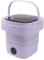 Lavadora Plegable Pequeña, Deshidratador Portátil, 6L, Mini Lavadora de Cubo para Calcetín de Ropa Interior (Púrpura)