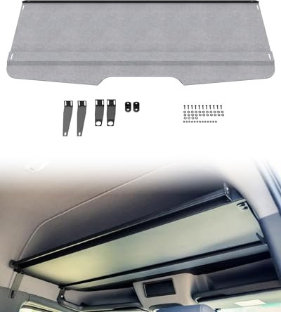 StarONE Aluminium-Dachhimmel-Regal für Mercedes Sprinter 2019–2023, inkl. Gardinenstange, Teppich