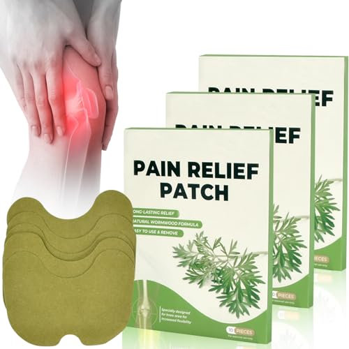Knie Schmerzlinderungs Patch, 36 Stück Wormwood Pain Relief Patch Knie, Moxibustion Knie Aufkleber, Moxibustion Schmerzlinderungspflaster, Schmerzlinderung Wärmepflaster für Nacken und Schulter