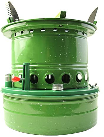Samnuerly 16 Dochte, Outdoor-Camping-Diesel-Kerosinofen, Retro-All-in-One-Heizofen im Vintage-Stil, Kerosinofenbrenner