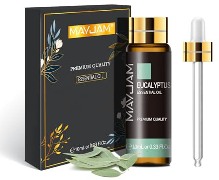 MAYJAM Eukalyptus Ätherisches Öl 10ML, Eukalyptusöl für Diffusor, Luftbefeuchter, DIY, Home,Wardrobes