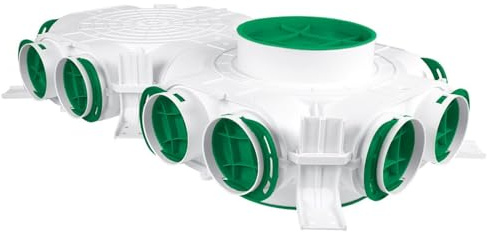 SYSTERM Verteilerkasten DN 160/200-12x75, Zubehör für Rekuperation, Lüftung, Heizung, HVAC, HLK-System, Wärmerückgewinnung, Belüftung, Verteilerkasten, Luftverteiler Lüftungsanlage 75mm