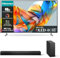 Hisense 65 ULED Mini-LED 4K 2023 65U62KQ, Smart TV VIDAA U6, Dolby Vision, HDR 10+ 4K HS2100 Soundbar 2.1, 240W, Subwoofer Sottile Esterno wireless