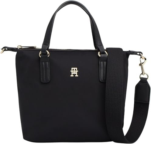 Tommy Hilfiger Damen Tote Bag Tasche Poppy Small Klein, Schwarz (Black), Einheitsgröße
