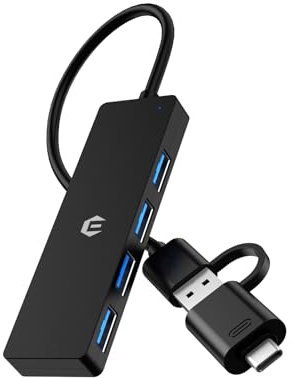 Hub USB 3.0 Hub USB para MacBook Pro/Air, Adaptador multipuerto USB Ultra-Slim 5Gbps Data Hub para iMac Pro, Xbox, PS4, DELL, HP, Surface, Tesla Model 3, HDD