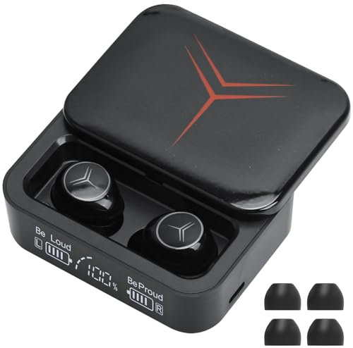 ROTRES Cuffie Bluetooth,Auricolari Bluetooth 5.3 HiFi Stereo,in Ear Mini Cuffie,con Display a LED e Design a Scorrimento,Cuffie Sportive Bluetooth Impermeabili Ipx6,Cuffie Wireless a Bassa Latenza