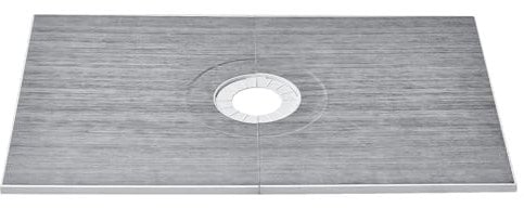 VEVOR Kit envolvente de ducha, kit de plato de ducha de drenaje central de 1524 x 965 mm, instalación de ducha ligera de EPS, 2 paños impermeables, varillas inclinadas para plato de ducha para baño