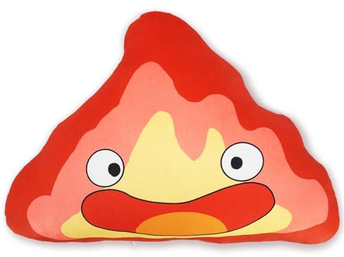DigiTizerArt Anime Cartoon Movie Character Plush Throw Pillow 3D Flame Shape with Cute Face Decoration Pillows Fans Gift Cosplay 39cm for Car, Bedroom, Sofa, Couch, Living Room