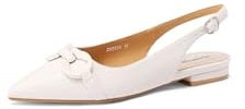 QUEEN HELENA Slingback Ballerinas mit Armband für Damen ZM9666, beige, 40 EU