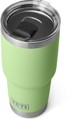 YETI Rambler Tumbler, Vacuum Insulated Stainless Steel Tumbler with Magslider Lid, Key Lime, 30 oz (887 ml)