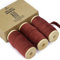 Vitalizart Rotes Samtband Set 0,95 cm x 13,7 m mit Hölzernen Spule, Stoffband 3 Rollen*4,57 m für Weihnachten Kranz Dekoration Handgemachte Handwerk Ornamente & Geschenkverpackungen