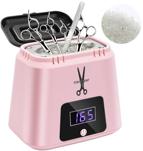 Soiiw Nail Tool Sterilizer High Temperature 329℉ for Nail Tools Portable with Glass Beads for Metal Tools Salon & Esthetician Supplies