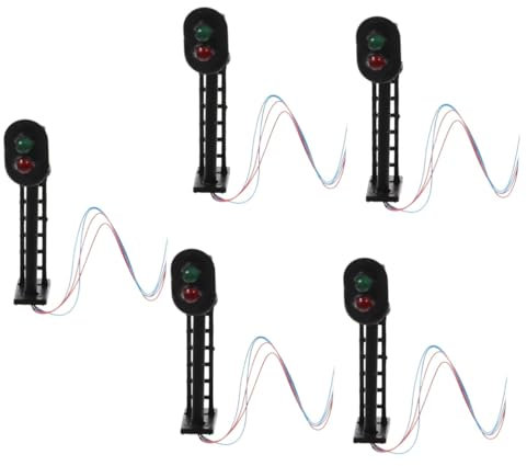HONMEET 5stücke Miniatur Verkehrsampel Für Sandtisch-Dekoration Signallichter Für Architekturmodelle Und -szenen