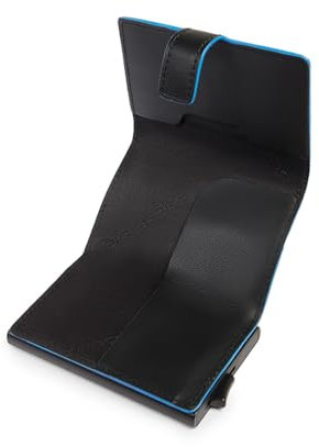 Porta carte di credito in pelle e metall