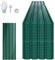 UISEBRT 24 placas de techo onduladas de acero galvanizado, 129,5 x 45 cm, chapa trapezoidal, chapa perfilada de 14 m², galvanizada, resistente a la intemperie, para garaje, cobertizo de jardín, color