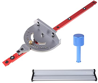 Gehrungsanschlag Präzisions-Gehrungsanschlagsystem für Tischkreissägen mit 400 mm Anschlag, temperaturbeständigem Aluminiumlegierungs-Anschlag, Montagelineal für Sägen