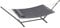 Outsunny Hamac sur Pied avec Oreiller, hamac avec Support Acier, avec Barres d'écartement, pour Camping en Plein air, Plage, Gris foncé