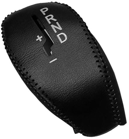 Mango De Cambio De Marcha Funda Protectora De Cuero Negro Cosido Para Pomo De Palanca De Cambios Para Volvo S60 XC60 V40 V60 2014 2015 2016 2017 Accesorios Para Coche