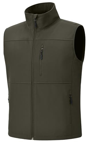 Huayuzh Weste Herren Outdoor Ärmellose Softshell Wasserdichte Winddichte Jacke Bodywarmer Fleece Innenseite Wandern Golf