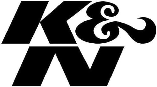 Kn 89-0002 Aufkleber/Label K und N Gestempelschnitten Gloss Black 2-1/4 X 1-1/8,