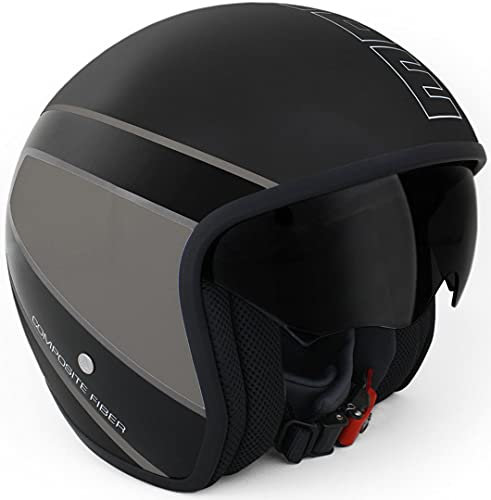 Momo 10140500031 Motorradhelm Raptor Black Matt, XXS