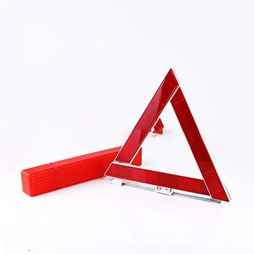 Greatangle Panneau de signalisation de Panne d'urgence de véhicule de Voiture Triangle réfléchissant de sécurité routière Pliable Réfléchissant de sécurité routière Rouge