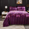 TT Global Violet Housse de Couette 200x200cm à Motif 3D Géométrique - Parure de Lit 2 Personnes avec Fermeture Éclair - Sets Housse de Couette Boho Imprimé en Microfibre avec 2 Taie d'oreiller 50x70cm
